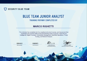 dottor_marc_certificato_marco_righetti_blue_team_junior_analyst